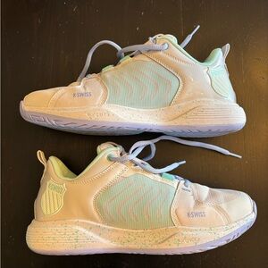 K-Swiss Pastel Green and Purple Women's Sneakers